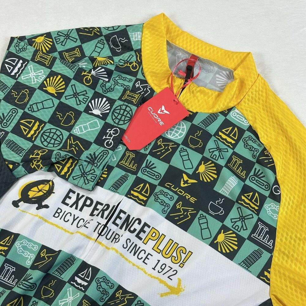 New Cuore Experience Plus Italy Cycling Jersey Womens XL Full Zip Short Sleeve